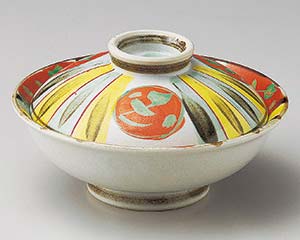 【まとめ買い10個仕かける品】和食器  ツ103-038 十草赤丸紋7.0骨むし【取り止める/返品不可】【メイチョー】