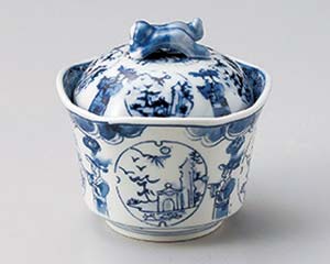 【まとめ買い10個仕掛ける品】和食器  ト106-238 古染閑人蓋物【取り止める/返品不可】【メイチョー】 食器・カトラリー・グラス-食器