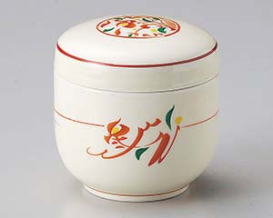【まとめ買い10個セット品】和食器 ホ111-068 赤絵みのり夏目むし碗【キャンセル/返品不可】【メイチョー】