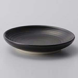 【まとめ買い10個セット品】和食器 ロ115-248 黒ミニミニ受け皿【キャンセル/返品不可】【メイチョー】