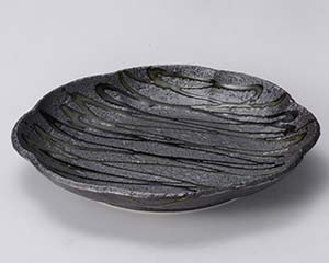【まとめ買い10個セット品】和食器 ツ119-278 黒織部流し7.0花型皿【キャンセル/返品不可】【メイチョー】|開業プロ メイチョー