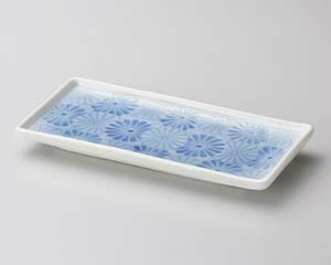 【まとめ買い10個セット品】和食器 ロ132-258 菊紋 中鮎皿【キャンセル/返品不可】【メイチョー】