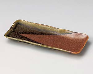 【まとめ買い10個セット品】和食器 タ139-078 美濃伊賀長角皿【キャンセル/返品不可】【メイチョー】|開業プロ メイチョー