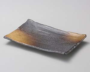 【まとめ買い10個仕掛ける品】和食器  ヤ145-238 金茶吹凛 焼物皿【とり止める/返品不可】【メイチョー】