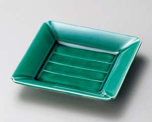 【まとめ買い10個セット品】和食器 ミ193-078 織部調正角皿【キャンセル/返品不可】【メイチョー】｜開業プロ メイチョー