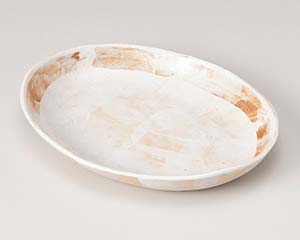 【まとめ買い10個セット品】和食器 ロ197-038 志野 9寸楕円皿【キャンセル/返品不可】【メイチョー】