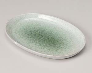 【まとめ買い10個セット品】和食器 ロ198-108 新緑8.5小判皿【キャンセル/返品不可】【メイチョー】
