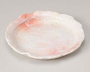 【まとめ買い10個仕掛ける品】和食器  イ202-168 桜志野輪花8.0皿【取り止める/返品不可】【メイチョー】 食器-キッチン用品・食器・調理器具