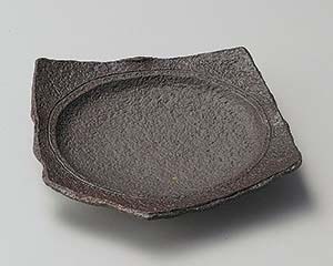 【まとめ買い10個セット品】和食器 ミ205-138 炭化土変形五角6寸皿【キャンセル/返品不可】【メイチョー】|開業プロ メイチョー