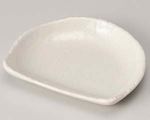【まとめ買い10個セット品】和食器 ヤ221-088 粉引半月銘々皿【キャンセル/返品不可】【メイチョー】|開業プロ メイチョー