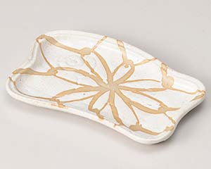 【まとめ買い10個セット品】和食器 ロ222-308 粉引 魚型 銘々皿【キャンセル/返品不可】【メイチョー】
