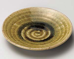 【まとめ買い10個セット品】和食器 カ227-028 灰釉古代丸4.5皿【キャンセル/返品不可】【メイチョー】
