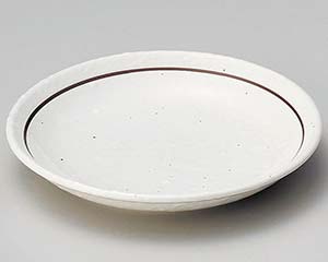 【まとめ買い10個セット品】和食器 ヤ229-548 粉引ライン6.0皿【キャンセル/返品不可】【メイチョー】|開業プロ メイチョー