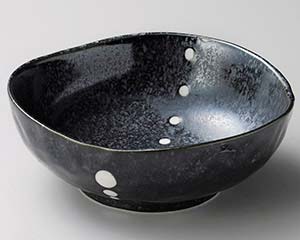 【まとめ買い10個セット品】和食器 ヤ271-448 ドット黒三角4.5鉢【キャンセル/返品不可】【メイチョー】