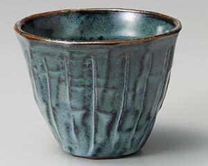【まとめ買い10個セット品】和食器 テ281-258 黒均窯十草ロック碗【キャンセル/返品不可】【メイチョー】
