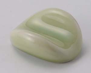 【まとめ買い10個セット品】和食器 テ288-488 ヒワ釉まゆ箸置【キャンセル/返品不可】【メイチョー】