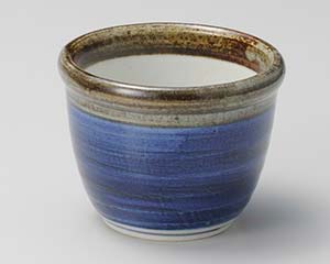 【まとめ買い10個仕掛ける品】和食器  テ301-258 錆呉須巻玉渕目の前猪口【取りやめる/返品不可】【メイチョー】