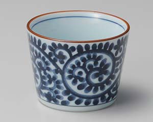 【まとめ買い10個仕掛ける品】和食器  チ304-448 タコ唐草目の前猪口【取りやめる/返品不可】【メイチョー】