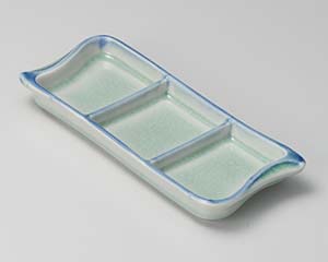 【まとめ買い10個セット品】和食器 ロ305-028 御深井竹型三品皿【キャンセル/返品不可】【メイチョー】|開業プロ メイチョー
