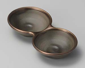 【まとめ買い10個セット品】和食器 ロ305-188 銅彩 丸二品皿【キャンセル/返品不可】【メイチョー】｜開業プロ メイチョー