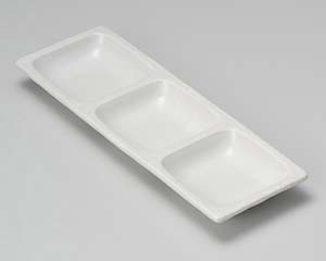【まとめ買い10個セット品】和食器 キ305-258 白マット三品皿【キャンセル/返品不可】【メイチョー】|開業プロ メイチョー