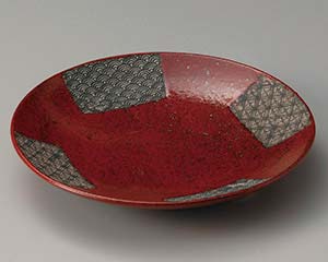 【まとめ買い10個仕掛ける品】和食器  テ308-028 赤市松青海波7.5麺皿【取り止める/返品不可】【メイチョー】 キッチン用品・食器・調理器具-食器・カトラリー・グラス-食器