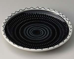 【まとめ買い10個セット品】和食器 ミ313-038 黒海 パスタ皿【キャンセル/返品不可】【メイチョー】