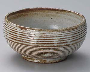 【まとめ買い10個セット品】和食器 テ328-058 粉引櫛目釜上5.5丼【キャンセル/返品不可】【メイチョー】