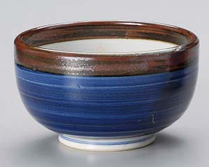 【まとめ買い10個セット品】和食器 テ328-108 渕錆呉須巻腰張5.5丼【キャンセル/返品不可】【メイチョー】