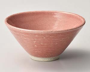【まとめ買い10個セット品】和食器 ト363-208 ピンク反飯碗 大【キャンセル/返品不可】【メイチョー】