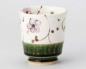 【まとめ買い10個セット品】和食器 ハ377-048 織部花唐草湯呑【キャンセル/返品不可】【メイチョー】