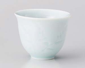 【まとめ買い10個セット品】和食器 ホ391-108 青磁つゆ草反煎茶【キャンセル/返品不可】【メイチョー】