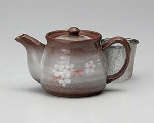 【まとめ買い10個セット品】和食器 イ394-098 平安桜アミ付ポット【キャンセル/返品不可】【メイチョー】｜開業プロ メイチョー