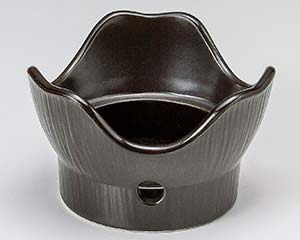 【まとめ買い10個セット品】和食器 ス417-068 三鈴黒耐熱広口コンロ【キャンセル/返品不可】【メイチョー】