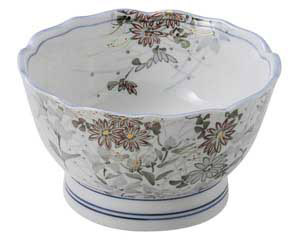 【まとめ買い10個セット品】和食器 オ442-128 古染錦春日野 桔梗型4.0丼【キャンセル/返品不可】【メイチョー】