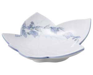【まとめ買い10個セット品】和食器 オ475-278 清彩つた もみじ型和皿【キャンセル/返品不可】【メイチョー】｜開業プロ メイチョー