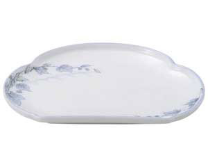 【まとめ買い10個セット品】和食器 オ475-288 清彩つた 松型天皿【キャンセル/返品不可】【メイチョー】