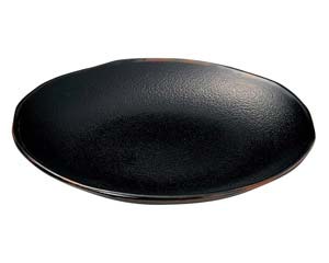 【まとめ買い10個セット品】和食器 ユ438-068 柚子天目 丸8.0皿【キャンセル/返品不可】【メイチョー】