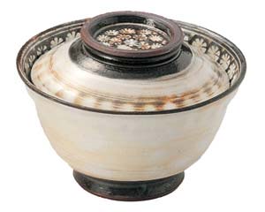 【まとめ買い10個仕かける品】和食器  ネ106-018 三島手蓋物【取り止める/返品不可】【メイチョー】