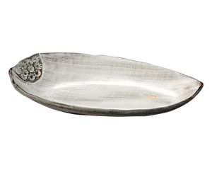 【まとめ買い10個仕掛ける品】和食器  ネ432-148 三島手 葉皿【とり止める/返品不可】【メイチョー】