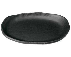 【まとめ買い10個仕掛ける品】和食器  ホ196-138 なごみ 黒楕円面お皿【取り止める/返品不可】【メイチョー】 食器・カトラリー・グラス-皿・プレート