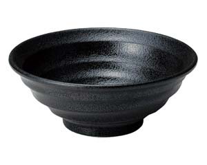 【まとめ買い10個セット品】和食器 ミ484-528 ゆらり黒結晶 6.5丼【キャンセル/返品不可】【メイチョー】｜開業プロ メイチョー