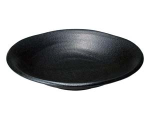 【まとめ買い10個セット品】和食器 ミ484-578 ゆらり黒結晶 8寸深皿【キャンセル/返品不可】【メイチョー】