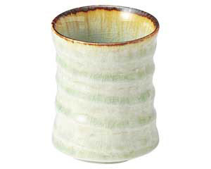 【まとめ買い10個セット品】和食器 ト463-548 翠玉(貫入) ロクベ 湯呑(大)【キャンセル/返品不可】【メイチョー】