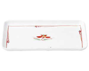 【まとめ買い10個セット品】和食器 ホ476-678 赤絵花紋 9.0長角皿【キャンセル/返品不可】【メイチョー】