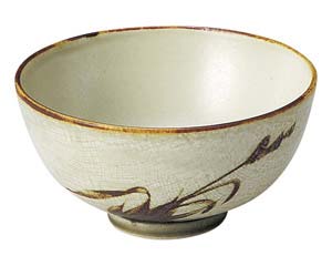 【まとめ買い10個セット品】和食器 オ468-538 織部流し芦絵 茶碗(中)【キャンセル/返品不可】【メイチョー】