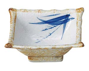 【まとめ買い10個セット品】和食器 ヤ461-618 白淡雪ススキ 角4.0小鉢【キャンセル/返品不可】【メイチョー】