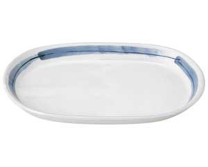 【まとめ買い10個セット品】和食器 ツ463-298 白河志野 小判皿【キャンセル/返品不可】【メイチョー】