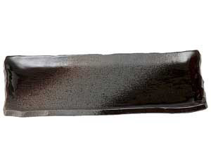 【まとめ買い10個セット品】和食器 ロ465-208 鉄釉布目 突出皿【キャンセル/返品不可】【メイチョー】