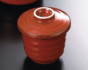 【まとめ買い10個セット品】和食器 ト112-288 赤釉むし碗【キャンセル/返品不可】【メイチョー】|開業プロ メイチョー